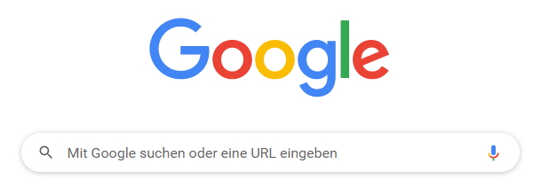 Google Logo und Suchmaske