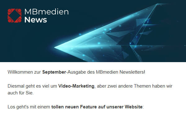 MBmedien Newsletter