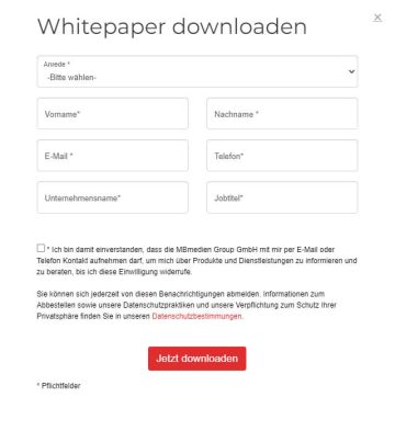 Leadformular Whitepaper-Download