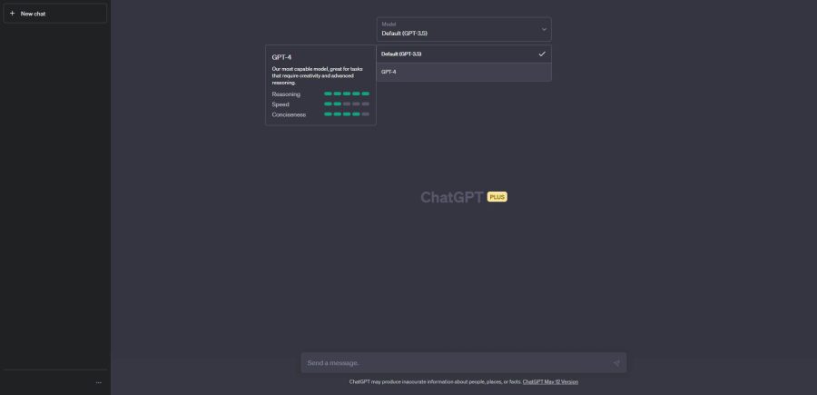 Screenshot ChatGPT-Benutzeroberfläche